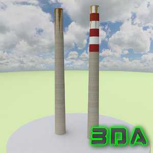 3d model smoke stack