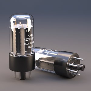 3d sovtek 5ar4 rectifier vacuum model
