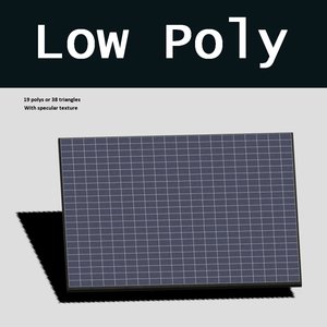 3d model solar panel polys