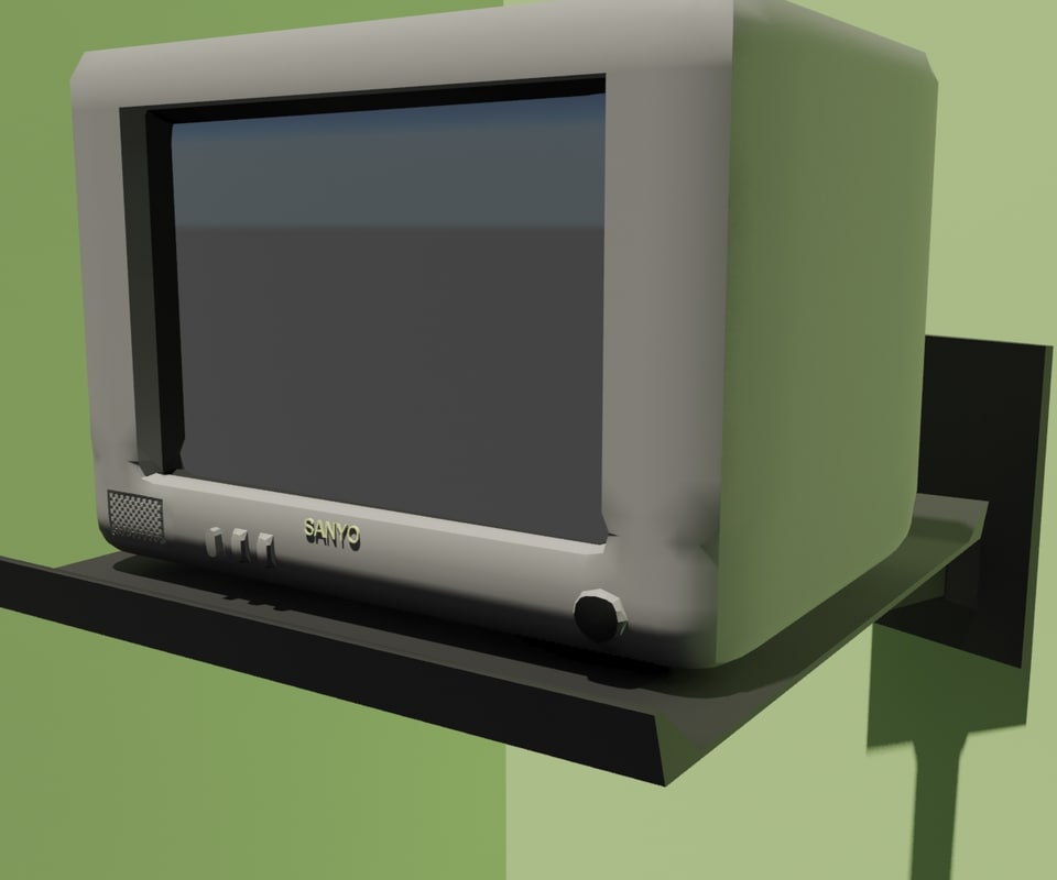 3d model television sanyo