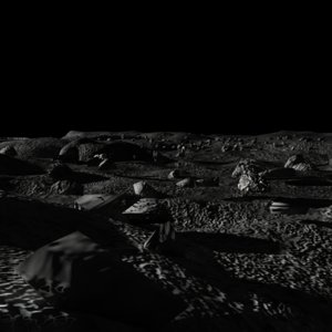 3d environment moon surface