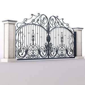 3d model wrought iron gate
