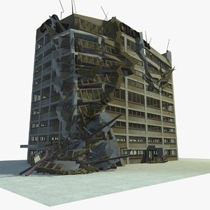 demolished building 2 3d model