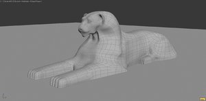 3dsmax lion sphinx