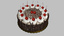 black forest cake cherry 3d obj