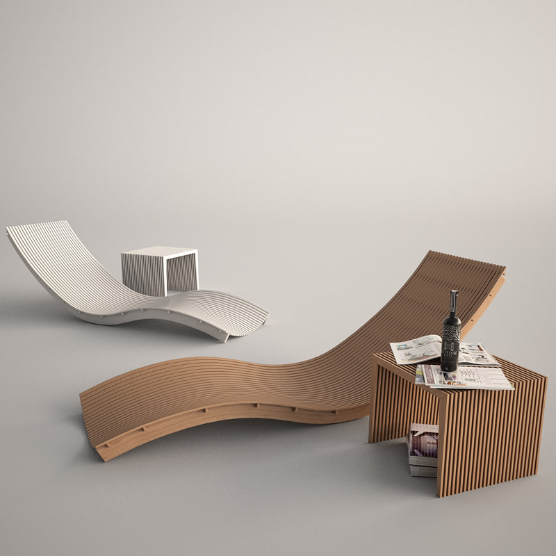 swing lounger unopiu lounge 3d max