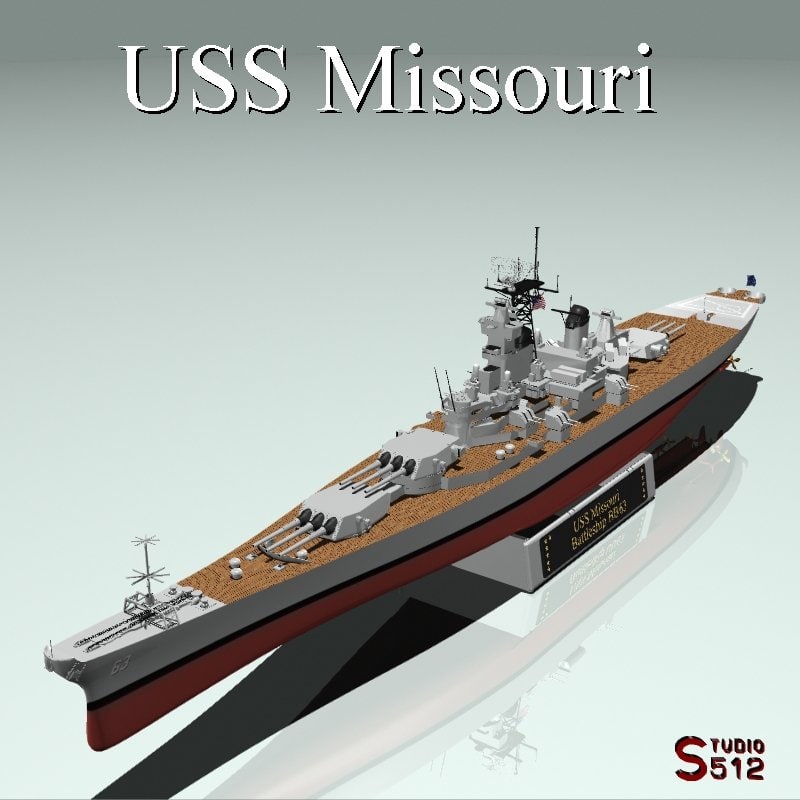 3d Model Uss Missouri 3d Model Uss Missouri