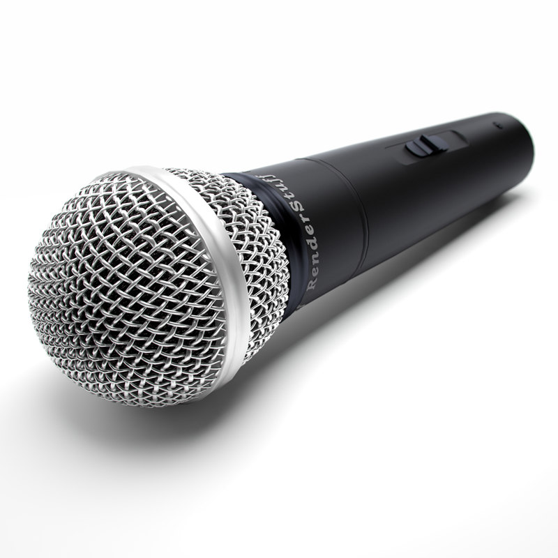 free basic microphone 3d model