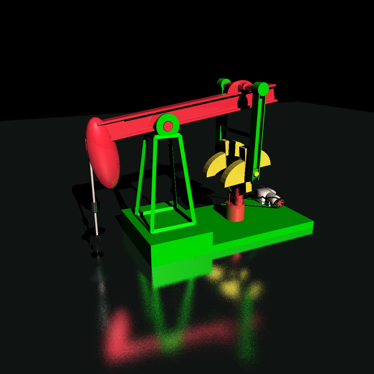 c4d pumpjack pumping