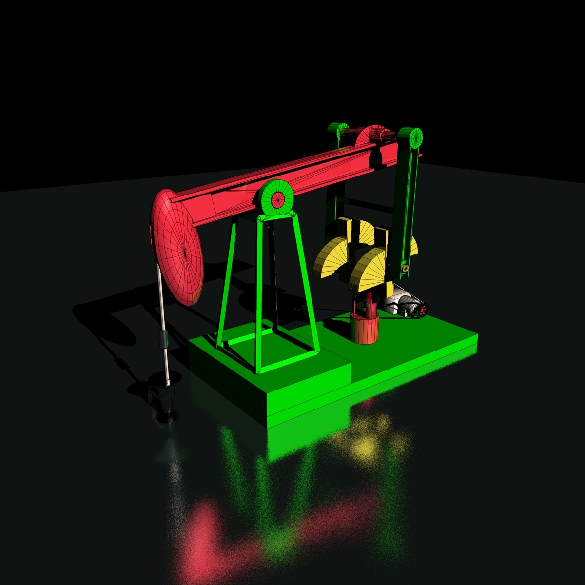 c4d pumpjack pumping