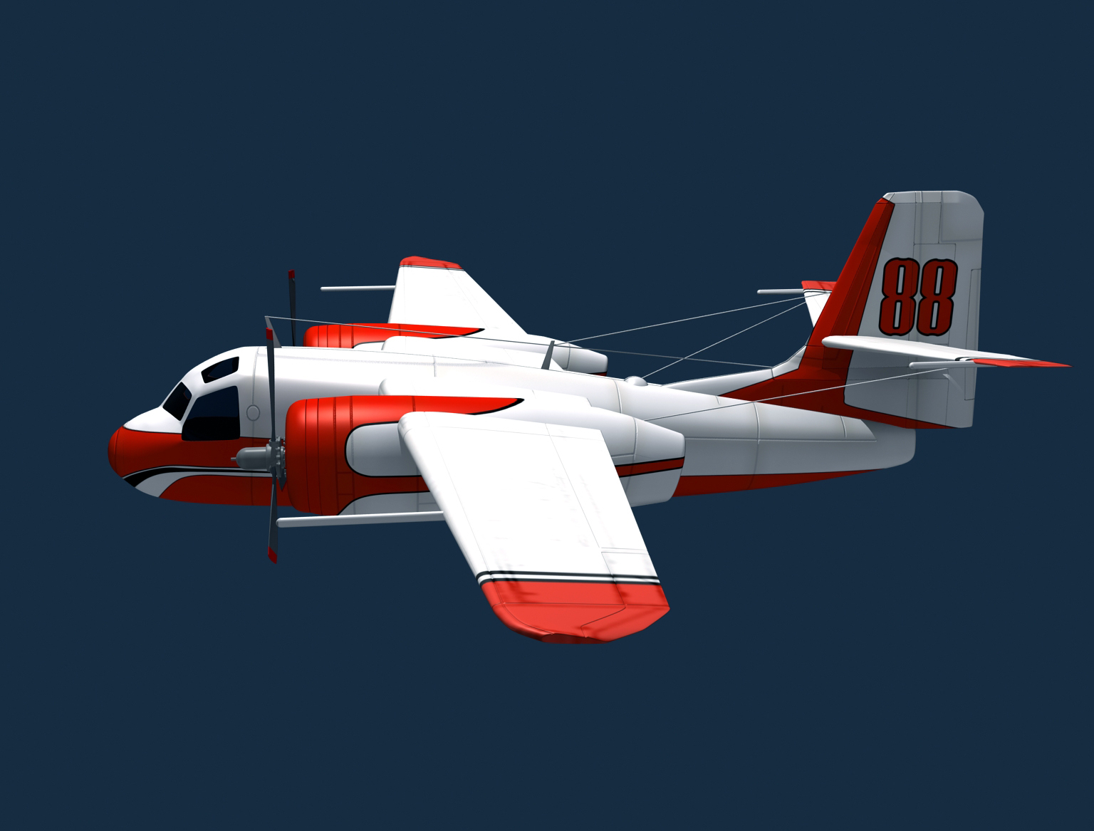 grumman s2f aerial tracker 3d max