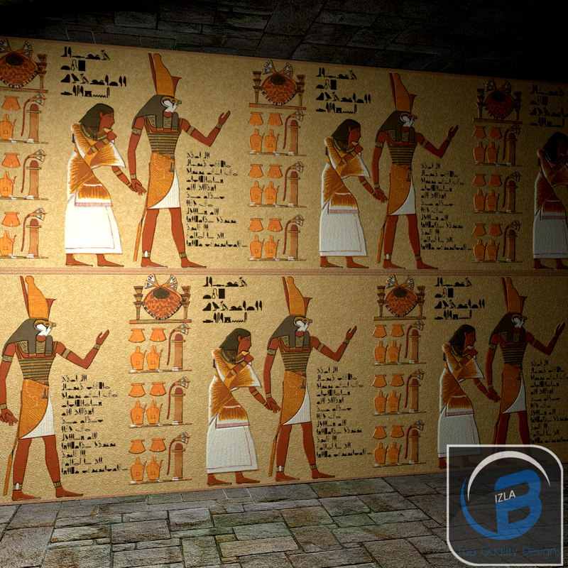 egyptian egypt wall obj