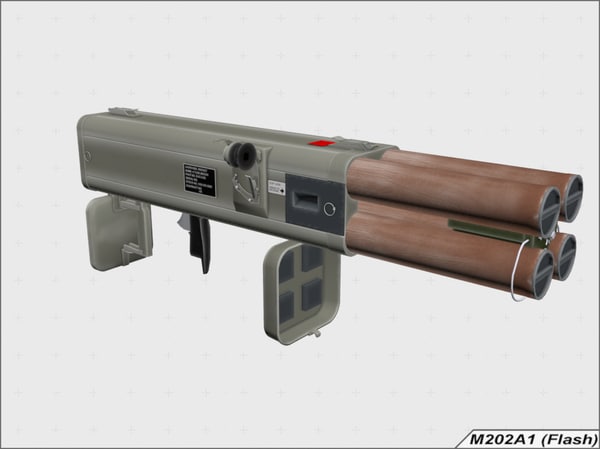 3d model m202a1 rocket