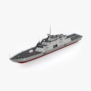3d model uss fort worth lcs-3