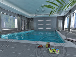 3d swimming pool model