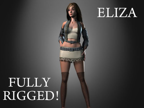 eliza rigged 3d model