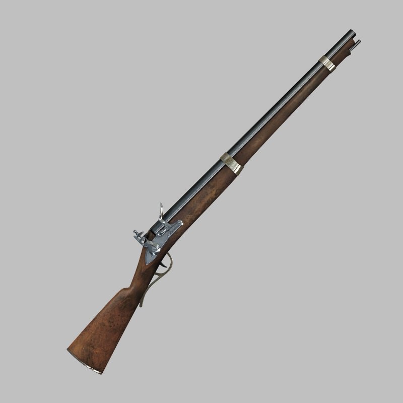 3ds max 19th musket