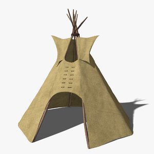 3d model of tipi tent