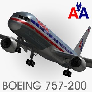 3dsmax boeing 757-200 american airlines