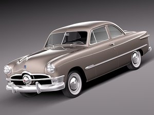 v8 antique coupe 1950 3d model