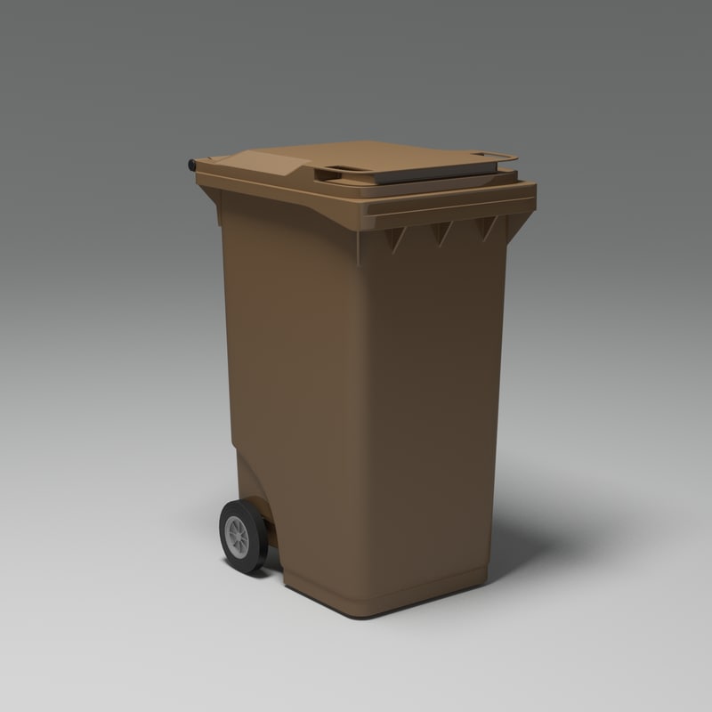 plastic trash bin 3d max
