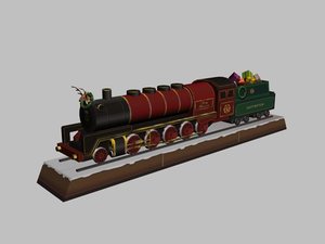 christmas train 3d model