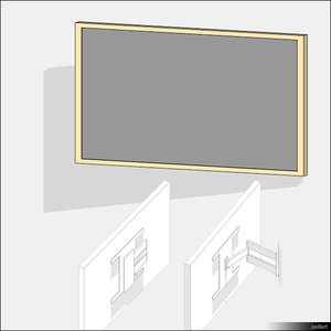 3d model tv wall bracket width