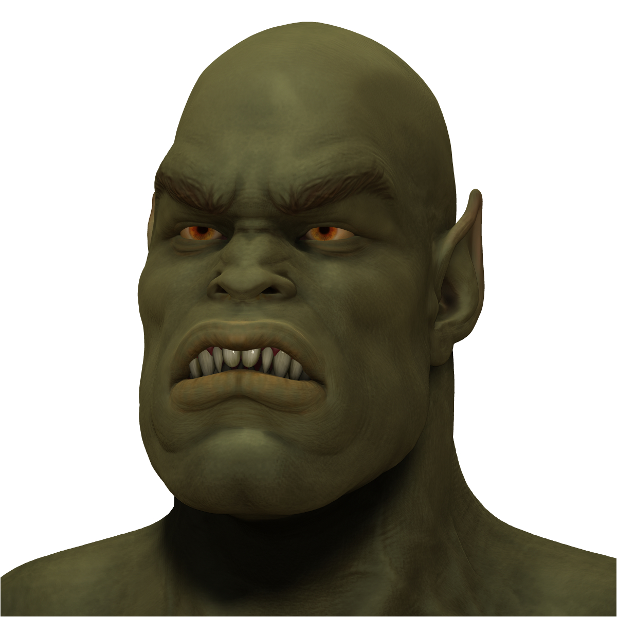 free orc head 3d model