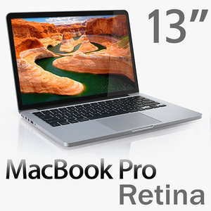 3d macbook pro retina 13-inch model