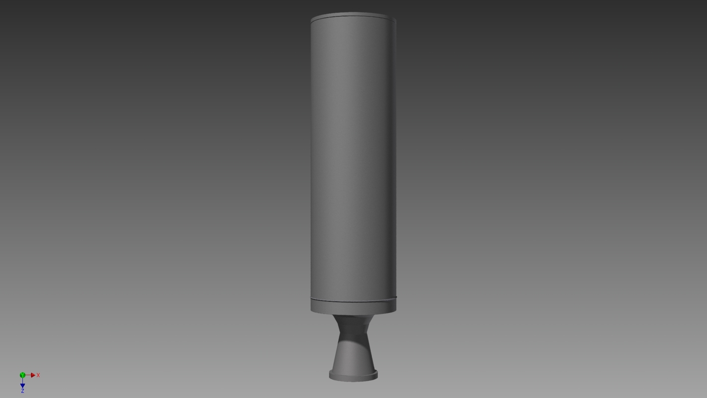 3d model sugar rocket motor