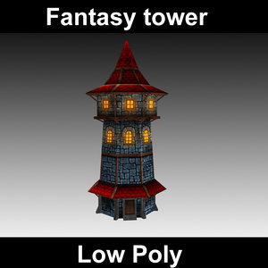 3d model fantasy tower