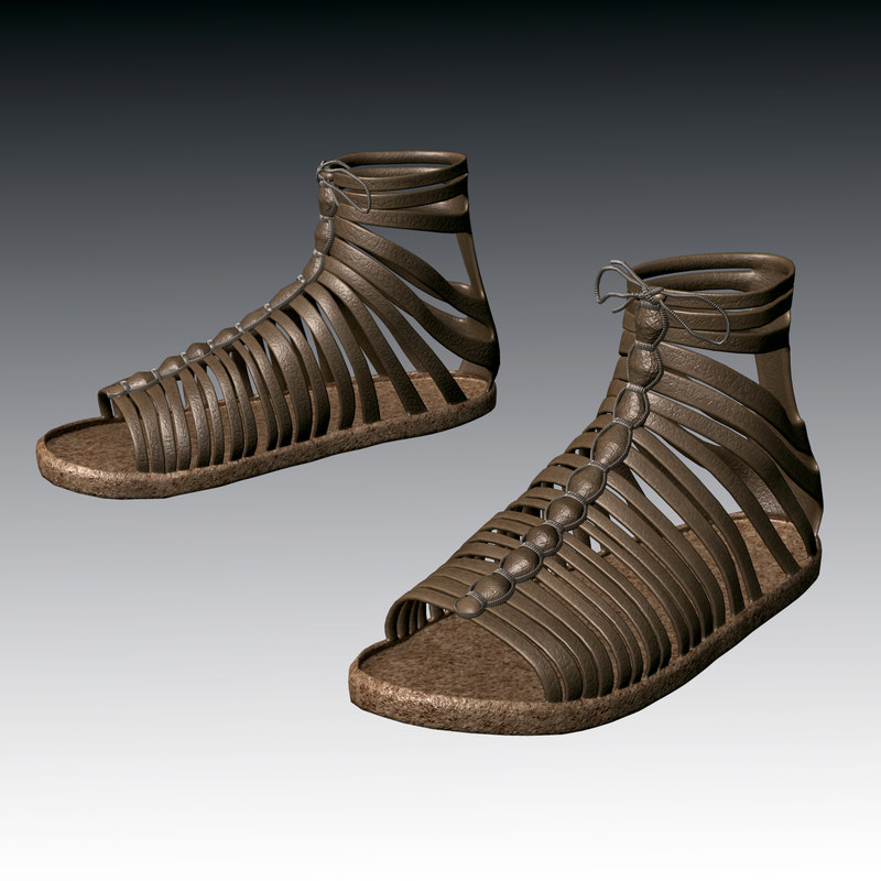 3d model roman sandals 