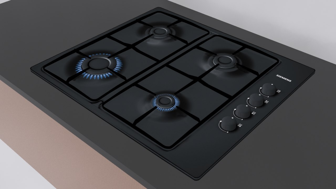 3d Siemens Gas Hob 1 Model