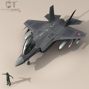 3d model pilot - air force