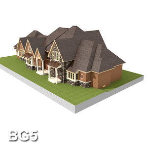 north american bungalow 3d model