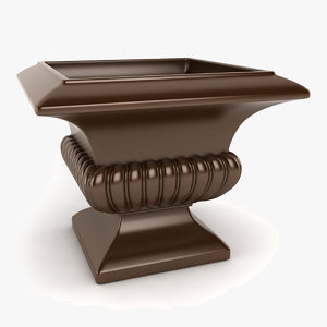 3ds fluted square urn