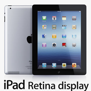 ipad 4 retina display 3d max