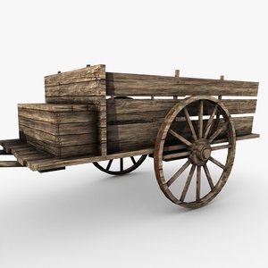 3d model old cart