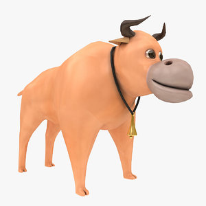 3d model bull toon