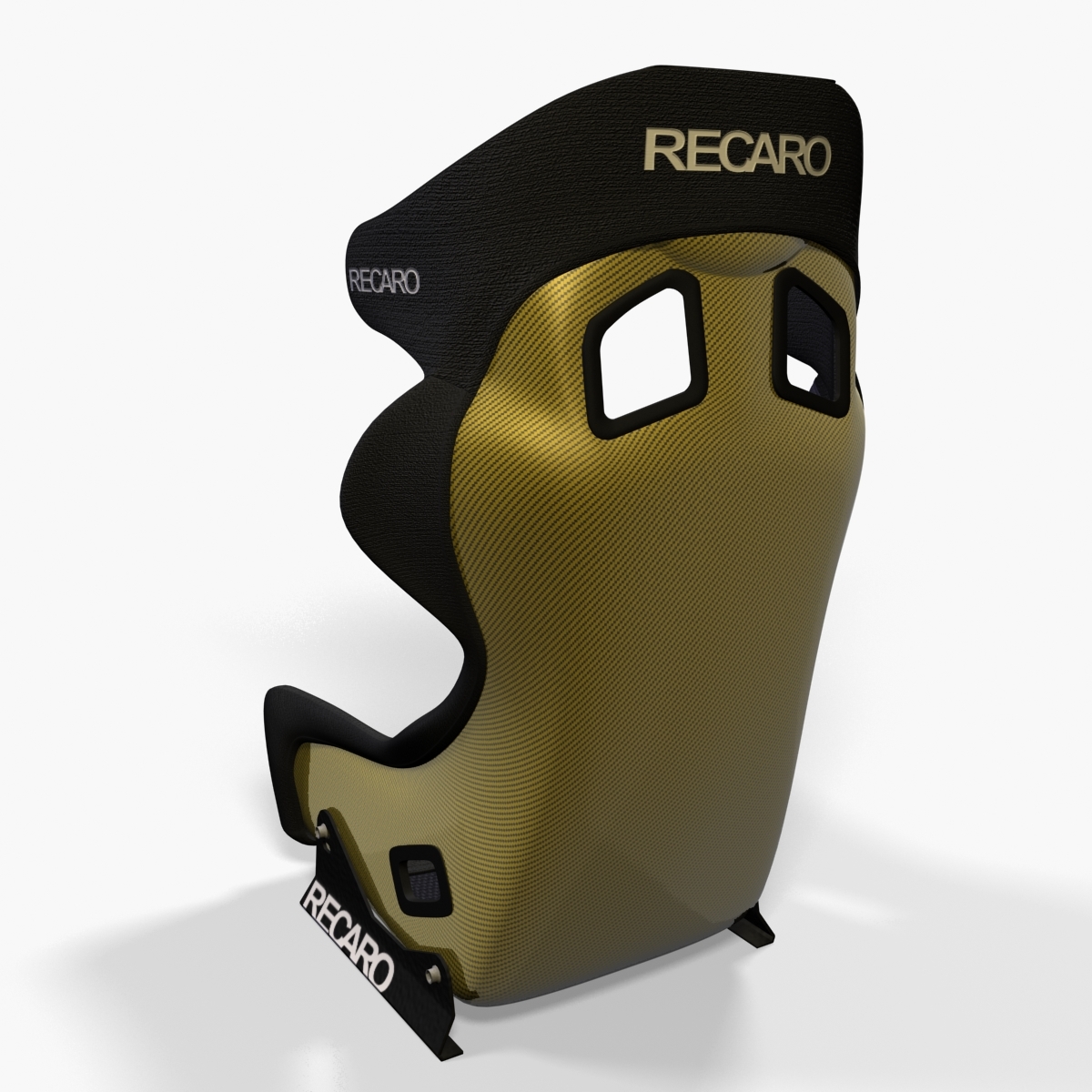recaro pro racer racing seat 3d model