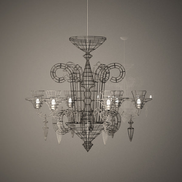 3d Max Wire Chandelier Atelier Abigail