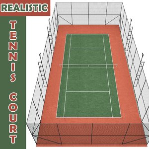 3d tennis court