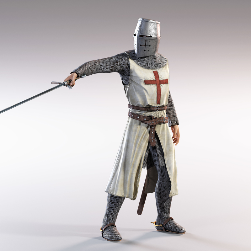 knight rigged 3d max