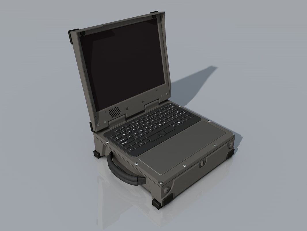 military msd laptop 3d model