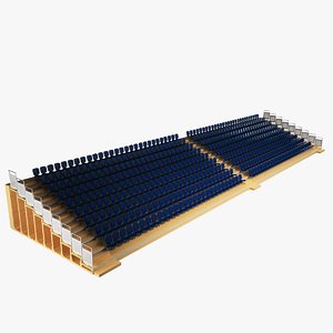 sports hall seating stand 3ds