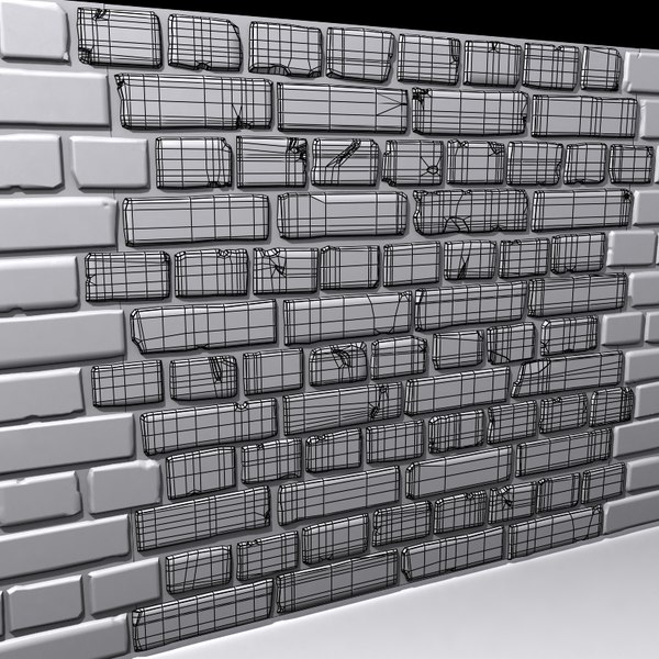 3d model brick wall 05