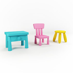 3d chairs kids s