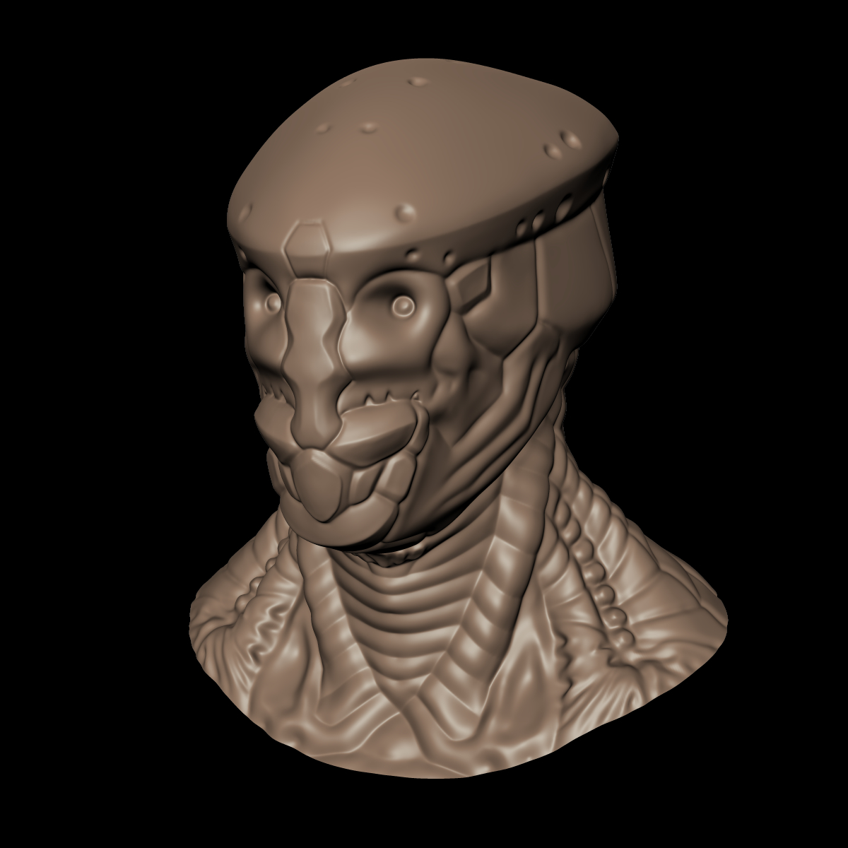 Alien Head 3d Model 