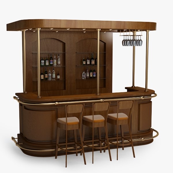 3d Model Bar Counter