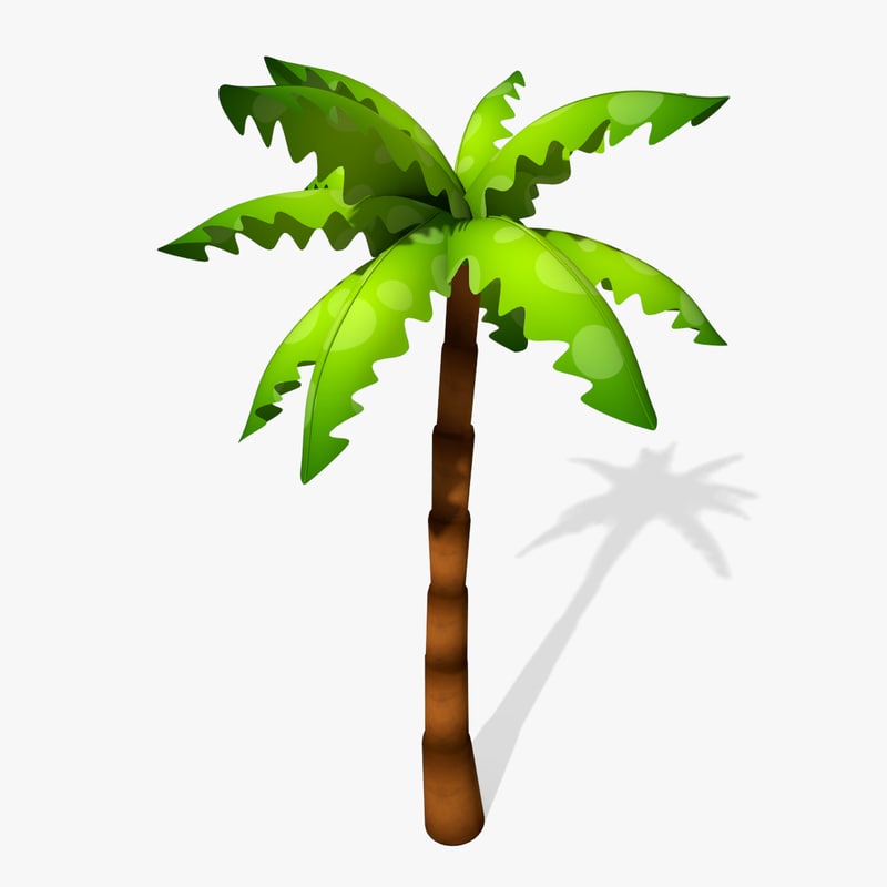 Download cartoon palm tree 3d 3ds